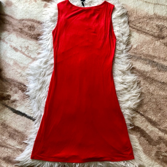 { cable & gauge } NWT Red V-Neck Knotted Dress - Picture 6 of 8